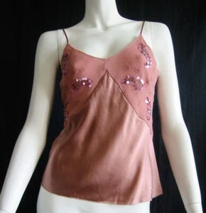 DIANE von FURSTENBERG silk beads sequins tank 2 NWoT - Picture 1 of 8