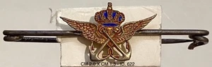 REGIA AERONAUTICA BREVETTO PILOTA DIRIGIBILISTA MINIATURA IN ORO IACOANGELI NA  - Picture 1 of 8