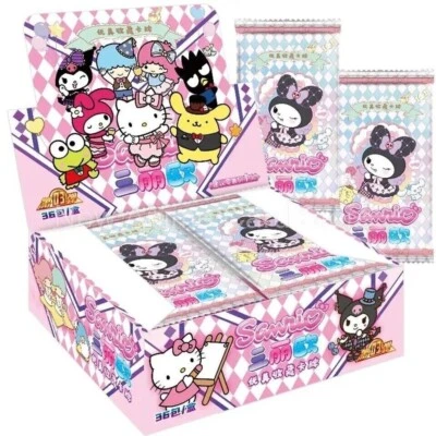 Sanrio Characters  Super Flash Cards Anime Collection Trading Cards Sealed Box - Image 1 of 4