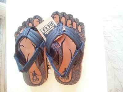 AUTÉNTICAS CHANCLAS MARRONES "REEF "PEQUEÑAS CRIATURAS DE ARRECIFE" NIÑO PEQUEÑO TALLA 3/4 Foto 1 de 4