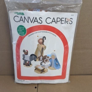 Vintage Leisure Arts Krippe Krippe Kunststoff Leinwand Weihnachten vorgeschnittene Krippe - Bild 1 von 5