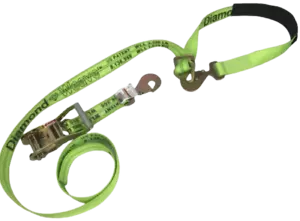2" x 10' Diamond Weave Axle Strap Combo with Flat Snap Hooks - 3,333 lbs WLL - Picture 1 of 1