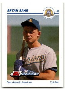 1991 Line Drive AA Bryan Baar San Antonio Missions #528