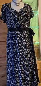 Chiffon-Maxikleid, IGIGI, Polka-Dots, Wickelkleid, Gr. 46/48 - Bild 1 von 5