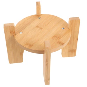 Drink Dispenser Stand Wooden Drink Dispenser Stand Base Round Pedestal Drink - Picture 1 of 12