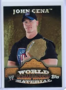 Carta Inserto Materiale Campionato del Mondo Topps WWE JOHN CENA 2010 #W2 - Foto 1 di 2