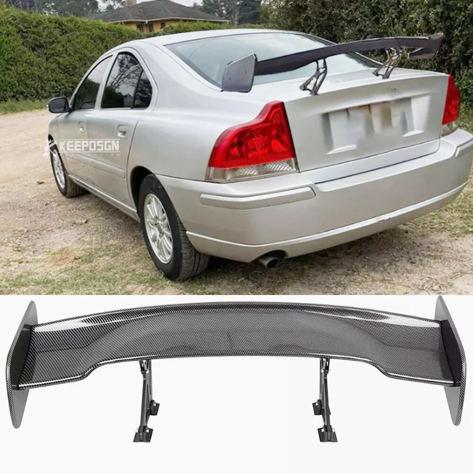 Alerón trasero de fibra de carbono estilo 46" ala Racing GT para Volvo S40 S60 S80 Foto 1 de 4