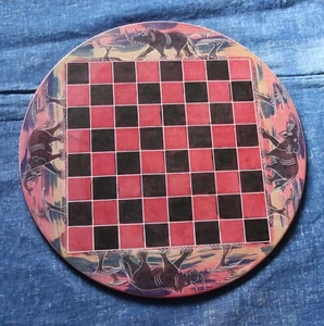 SCACCHIERA TONDA COMPLETA PIETRA SAPONARIA - Picture 1 of 14