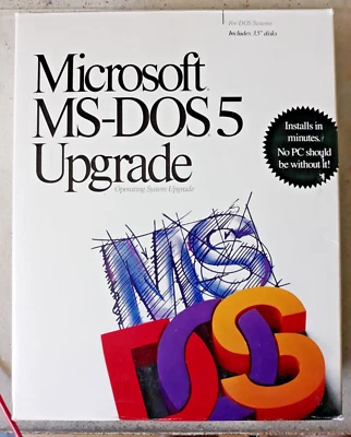 Microsoft MS-DOS 5 Operating System Upgrade 5.25" Disk  - Image 1 of 4