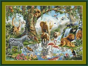 Hermoso kit de punto de cruz de vida silvestre - Imagen 1 de 2