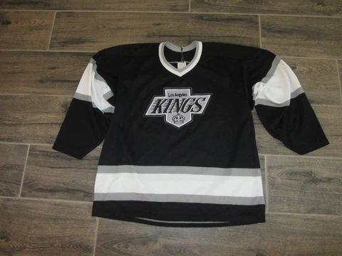 Vintage Los Angeles Kings NHL Hockey Jersey Maska CCM Sewn Retro Rare L Black Lg Cover