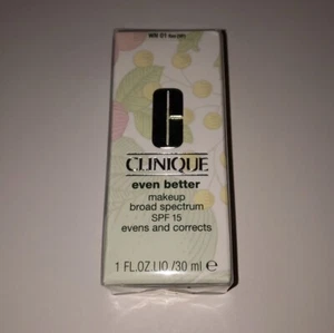 Clinique Even Better Makeup Broad Spectrum SPF 15 Foundation WN 01-Flax 1 oz - Picture 1 of 21