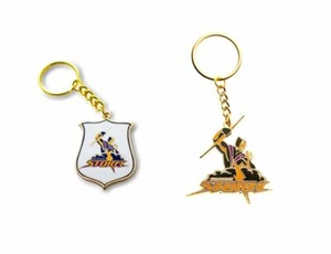 SET 2 MELBOURNE STORM NRL HERITAGE LOGO KEYRING & MASCOT KEYRING KEY RING - Bild 1 von 1