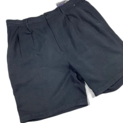 Nat Nast Luxury Originals Shorts Mens 36 Black Dress Pleated Front Summer - Image 1 of 4