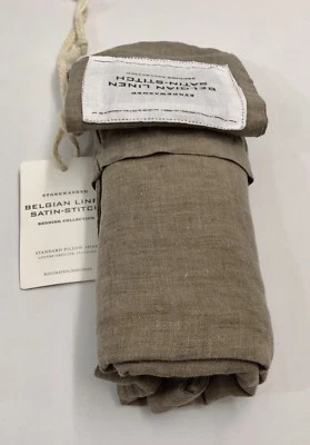 Восстановительное Оборудование Вымытое Камнями Бельгийское Льняное Атласная Вышивка Стандартная Sham Prairie - Изображение 1 из 4