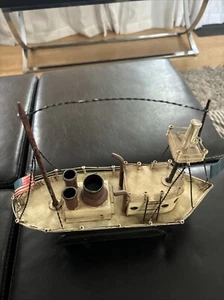 Vintage Tin Homemade Tugboat - Picture 1 of 7