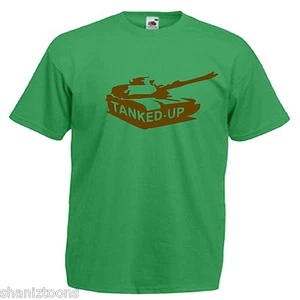 Tanked Up Tank Army Adults Mens T Shirt 12 Colours Size S - 3XL - Picture 1 of 10