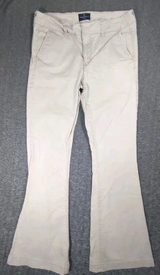 Pantalones para mujer American Eagle BOHO Artist 10 (32x30,5) acampanados elásticos beige  Foto 1 de 4