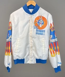 ✨VTG Bugs Bunny Bomber Jacket 90s Chalk Line Looney Tunes Fanimation Size M✨ - Picture 1 of 22