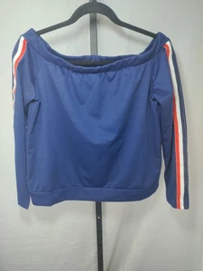 Top de moda Nova con mangas a rayas al hombro, talla L - Imagen 1 de 22