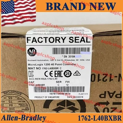 NEW PLC 1762-L40BXBR MicroLogix 1200 40 Point Controller 1762L40BXBR NEW - Image 1 of 4