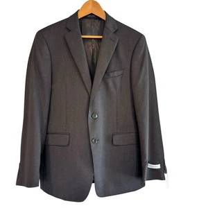 NEW Calvin Klein 42S Extreme Slim Fit Men Blazer Sport Coat Dark Gray Wool - Picture 1 of 15