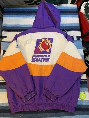 Vintage 1990s NBA Phoenix Suns Puffer Jacket Men's Size Large Apex One - Image 1 of 4