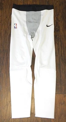 Pantalones de compresión acolchados emitidos por el equipo de baloncesto Nike NBA blancos nuevos grandes altos Foto 1 de 4