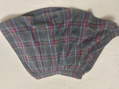 Lands' End Girls' Pleated Skirt Plaid Gray, Red, Blue Suze 6x - Image 1 of 3