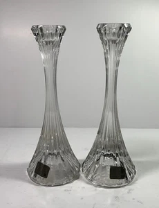 2 MIKASA Park Lane 8” Single Light Candlesticks Boxed - Picture 1 of 10