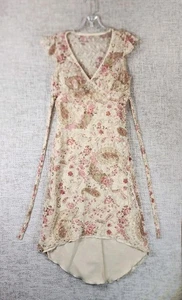 Rampage Sheer Floral Mesh Sleeveless Dress Womens *S-M Coquette Fairy VTG Y2K - Picture 1 of 12