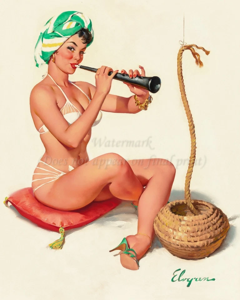 GIL ELVGREN Pin-Up Poster or Rolled Canvas Print "Charming (Charming Trick)" - Image 1 of 1