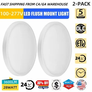 LED Flush Mount Ceiling Light Fixture, 3000K-4000K-5000K Kitchen Recessed Lights - Picture 1 of 20