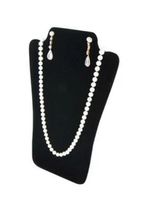 Collana Orecchini Display Gioielli 8 1/4x14 1/8" Deluxe Velluto Nero con cavalletto - Foto 1 di 1