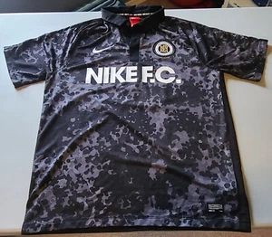 Nike F.C. Football Club Sem Risco Nao Ha Victoria Jersey Large Black Rare Nr/Mt - Picture 1 of 10