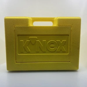 K'NEX YELLOW STORAGE CASE WITH PIECES, LOTS OF VARIETY! - Picture 1 of 3