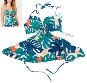 Sundazed Tropical Print Ruffled Underwire Women's Tankini Top 32D NWT Multicolor - Picture 1 of 1
