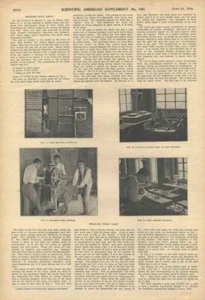 1904 Gold Leaf Beating Hammering Process Melting Tools Illustrated Engravings - Picture 1 of 1