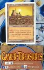 City of Brass MTG 5th Edition Rare Land Moderate to Heavy Play x1 HS1