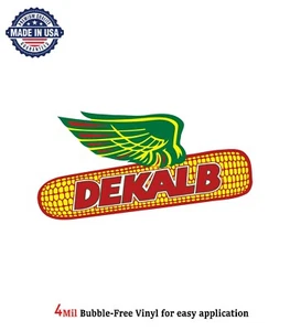 DEKALB LOGO CORN VINYL DECAL STICKER CAR TRUCK BUMPER GARAGE 4MIL BUBBLE FREE - Picture 1 of 2
