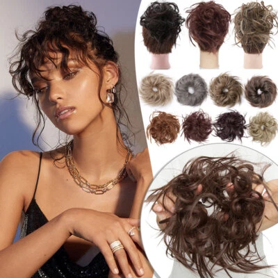 X-Large Messy Bun Hairpiece Scrunchie Updo Ponytail Real Natural Hair Extensions - Image 1 of 4