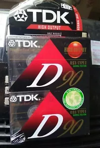 2 TDK D60 HIGH OUTPUT TYPE I CASSETTES TAPES SEALED - Picture 1 of 2