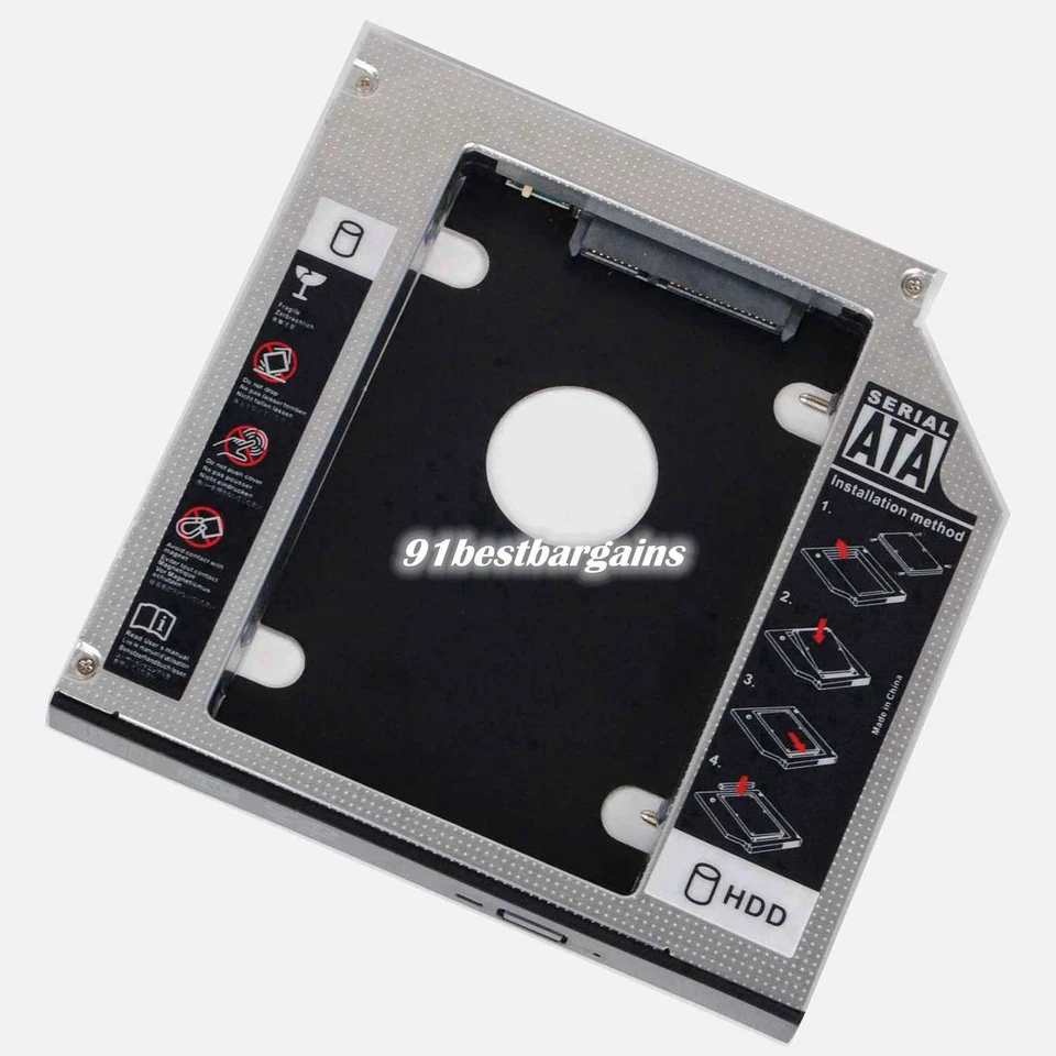 12.7mm SATA 2nd Hard Drive HDD SSD Caddy for HP Pavilion DV3 DV4 DV5 DV6 DV7 DV8 - Image 1 of 4