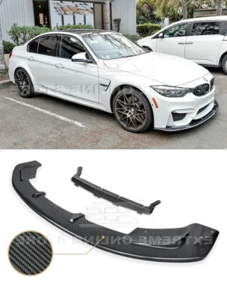 CARBON FIBER Front Lip For 15-20 BMW F80 M3 | F82 F83 M4 Bumper Lower Splitter - Image 1 of 4