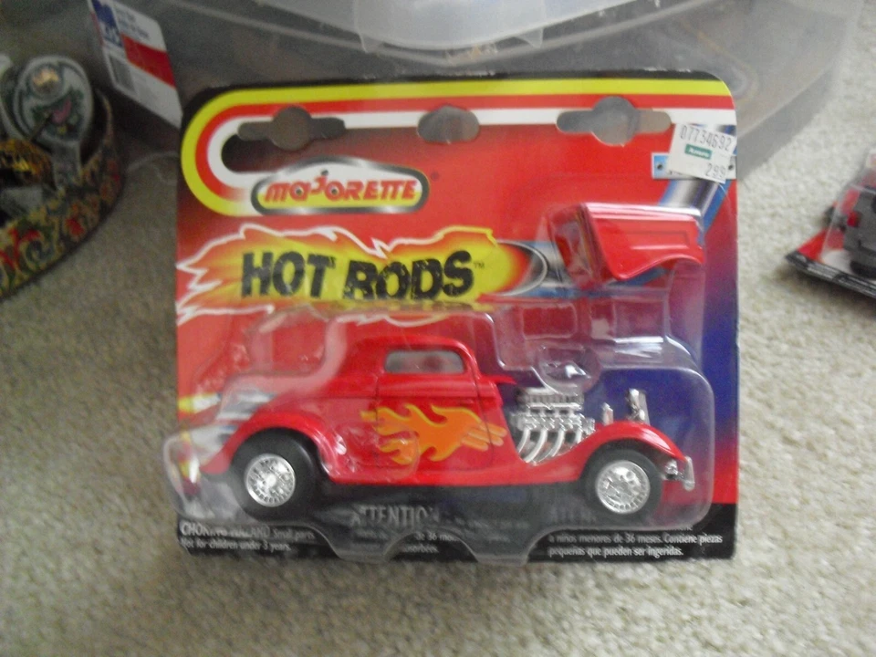 Vintage Majorette 2600 Series 1:32 Scale Red Flames Ford Hot Rod Car NIP - Image 1 of 1