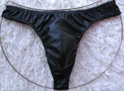 Lederstring aus Imitatleder schwarz, Herrenstring Stringtanga v. Laexa - Bild 1 von 2