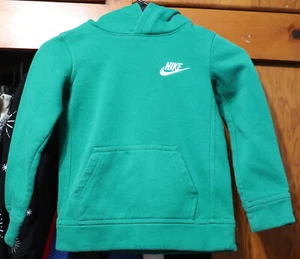Nike Sportswear Club Polar Bordado Logo Sudadera con Capucha Pullover Verde YS 5/S 4-5 - Imagen 1 de 7