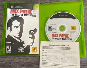 Max Payne 2 The Fall of Max Payne OG Xbox Complete Manual Registration Card CIB - Picture 1 of 18