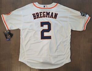 Houston Astros #2 Alex Bregman Stitched White 2022 World Series Game Jersey