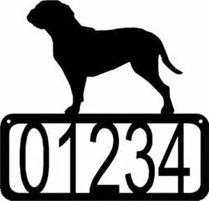 Dogue de Bordeaux Hundehaus Adressschild - Made in USA - Bild 1 von 1